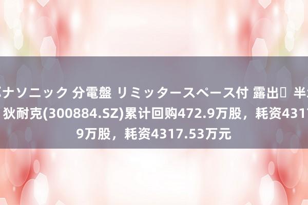 パナソニック 分電盤 リミッタースペース付 露出・半埋込両用形 狄耐克(300884.SZ)累计回购472.9万股，耗资4317.53万元