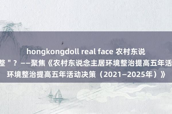 hongkongdoll real face 农村东说念主居环境整治，该若何＂整＂？——聚焦《农村东说念主居环境整治提高五年活动决策（2021—2025年）》